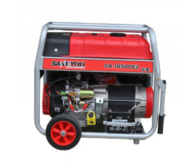 GASOLINE GENERATOR YP-18500E2 8.0-8.3KW KEY START WITH WHEELS AND HANDLE - SANEYOO